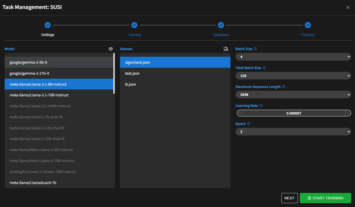 Full Parameter Workflow
